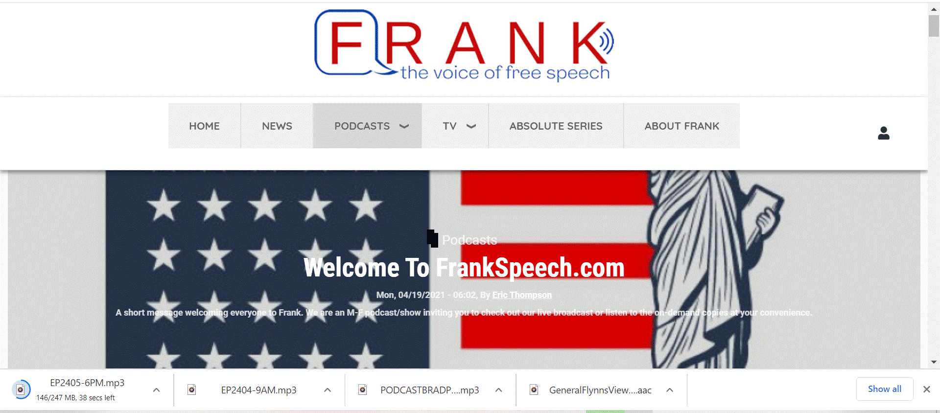 Frank Speech Updates and More
